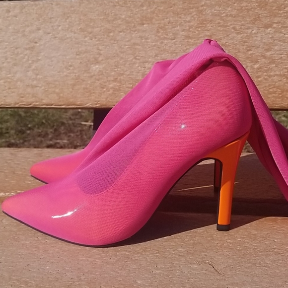 Dolls Kill thigh high mesh heels size 9 NWOT - Picture 8 of 11